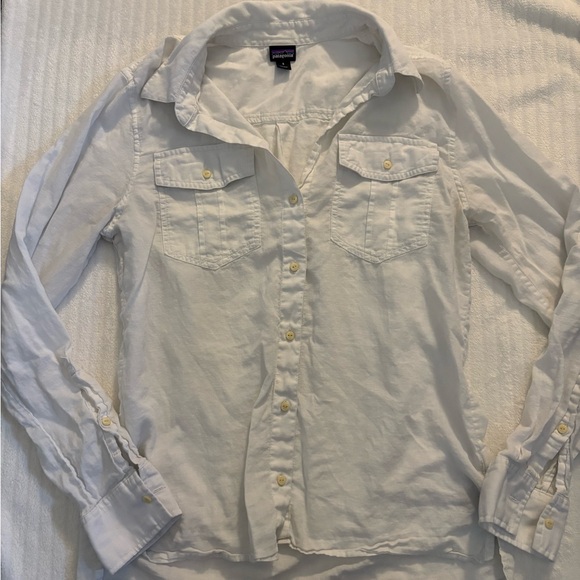 Patagonia White Collared Shirt - Picture 1 of 2